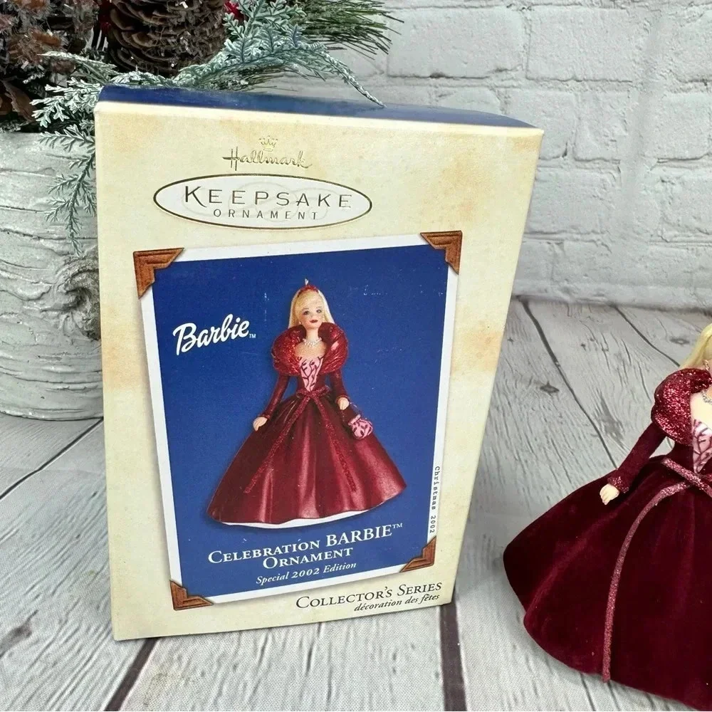 Vintage celebration Barbie hallmark Keepsake Ornament 2002 collector's series